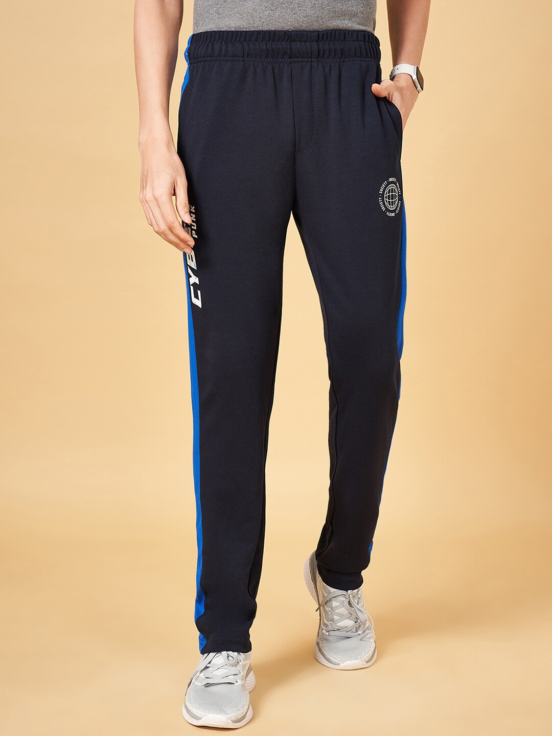 

Ajile by Pantaloons Men Mid Rise Track Pants, Navy blue
