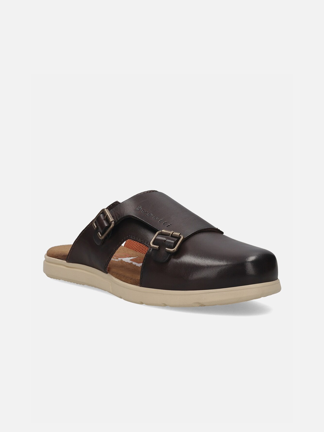 

Bugatti Domin Men Leather Comfort Sandals, Brown