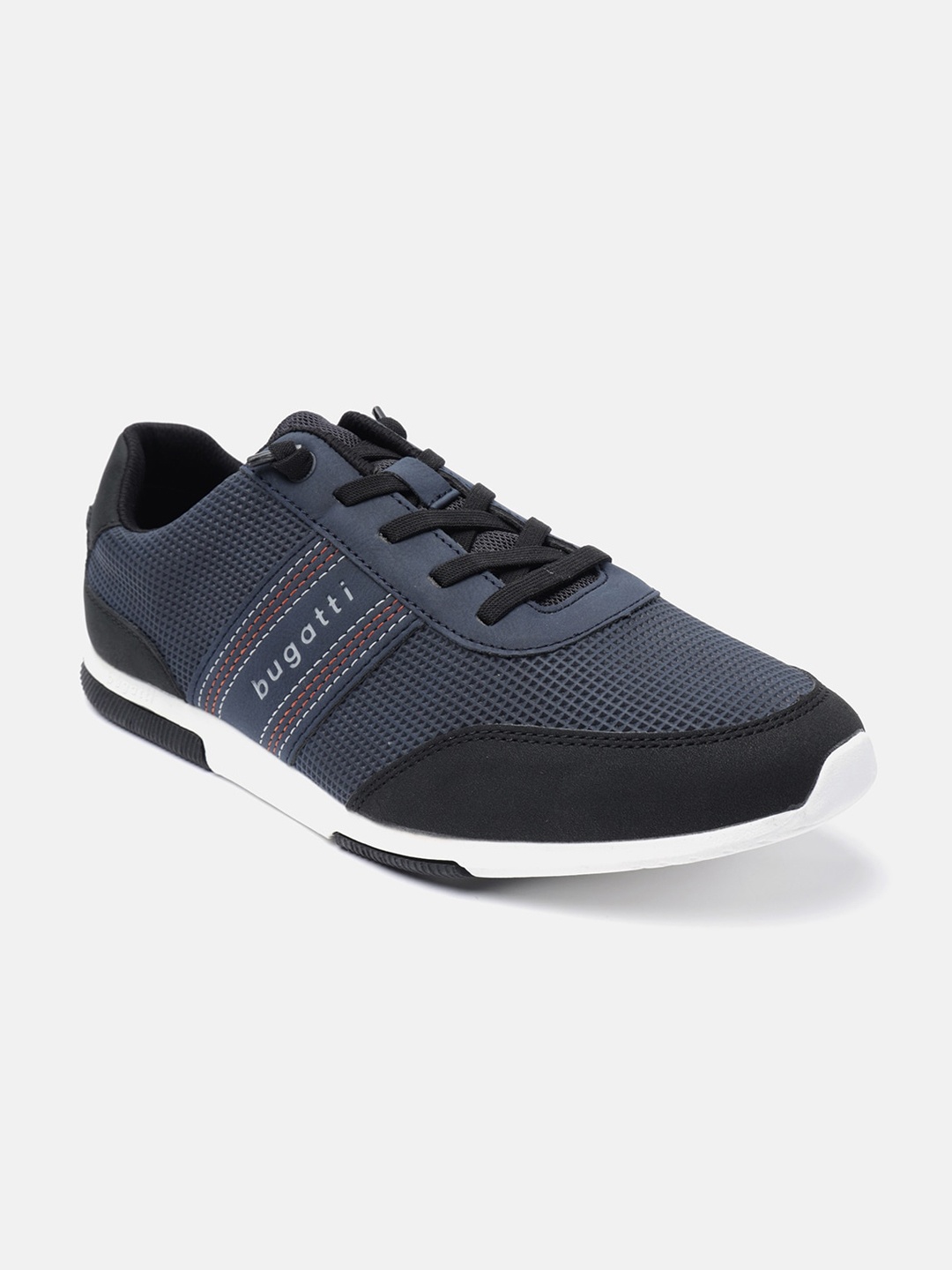 

Bugatti Report ECO Men Textured Lace Up Sneakers, Blue