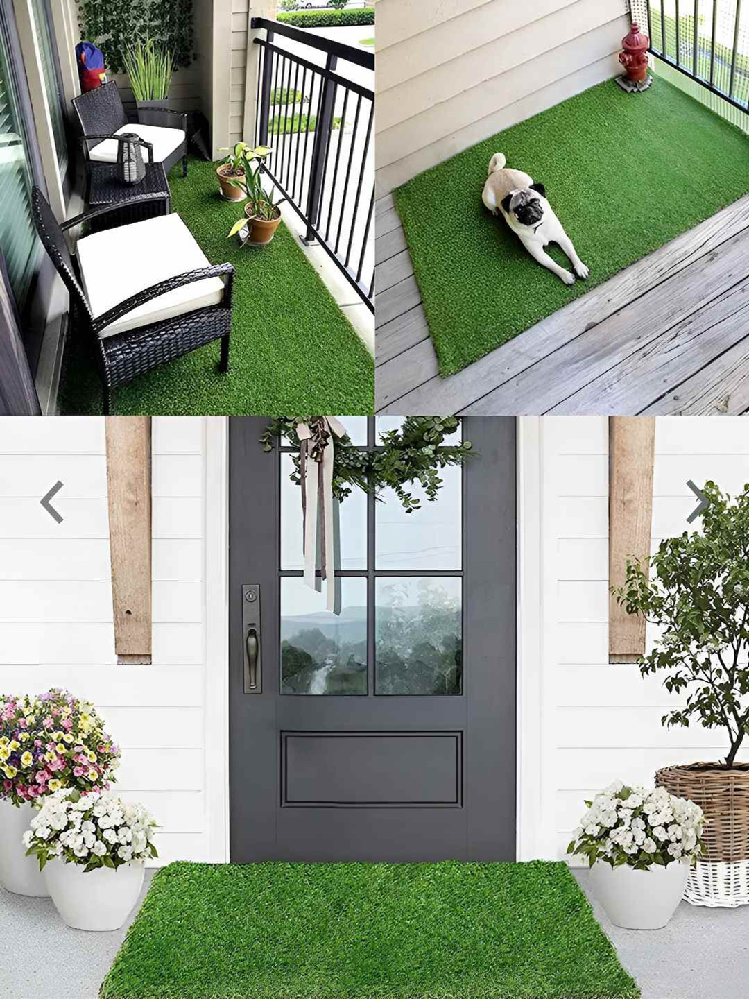 

Chetanya Loomtex Green Artificial Grass Anti-skid Floor Mat