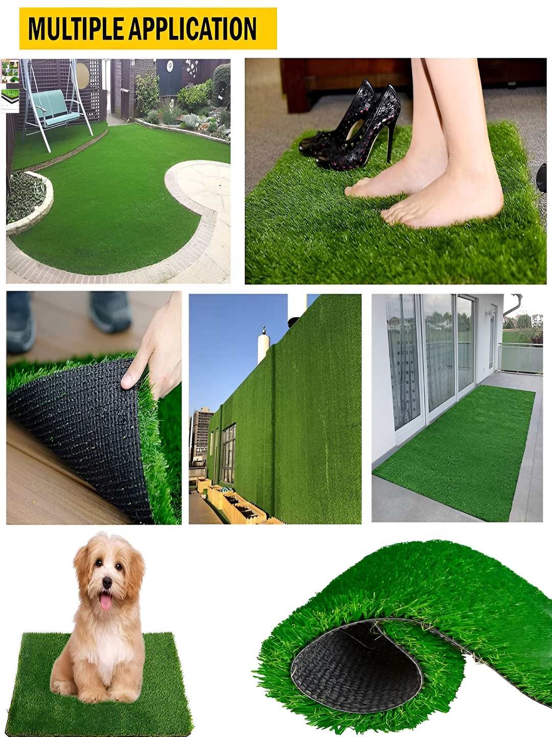 

Chetanya Loomtex Green 2 pcs Artificial Grass Anti-skid Floor Mats