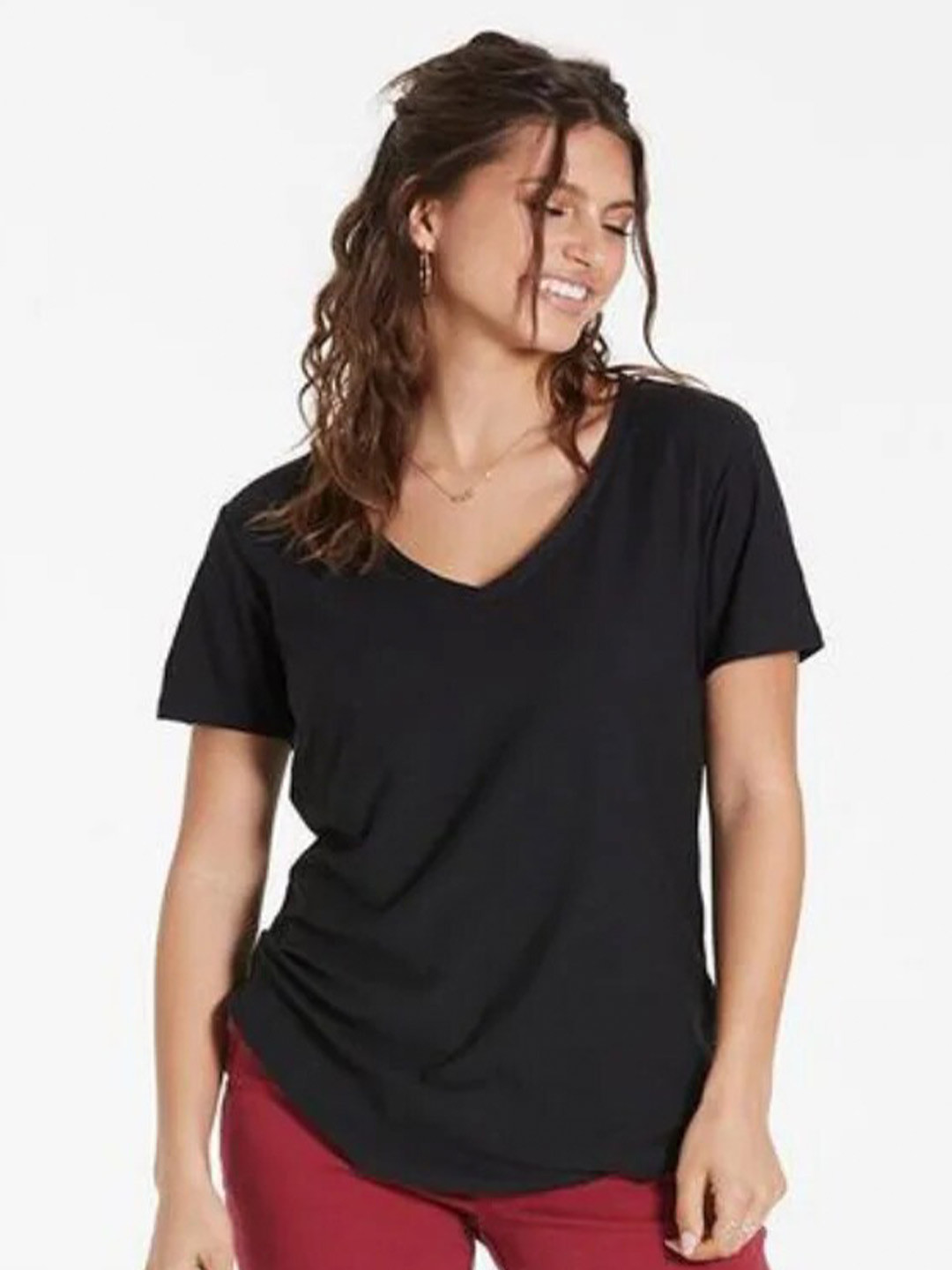 

COLOR CAPITAL V-Neck Top, Black