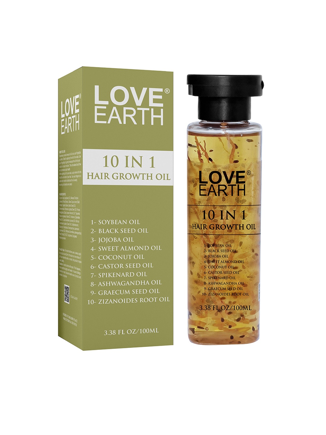 

LOVE EARTH 10-In-1 Hair Growth Oil - 100ml, Yellow