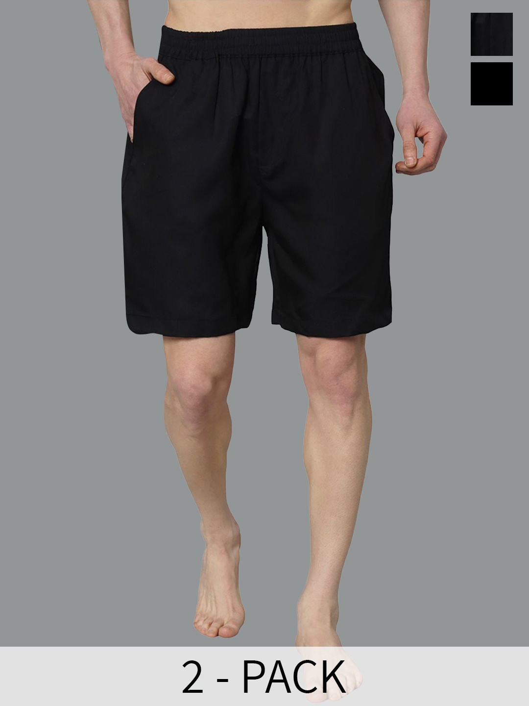 

OWO THE LABEL Pack Of 2 Pure Cotton Boxers OTLMB10-2-S, Blue