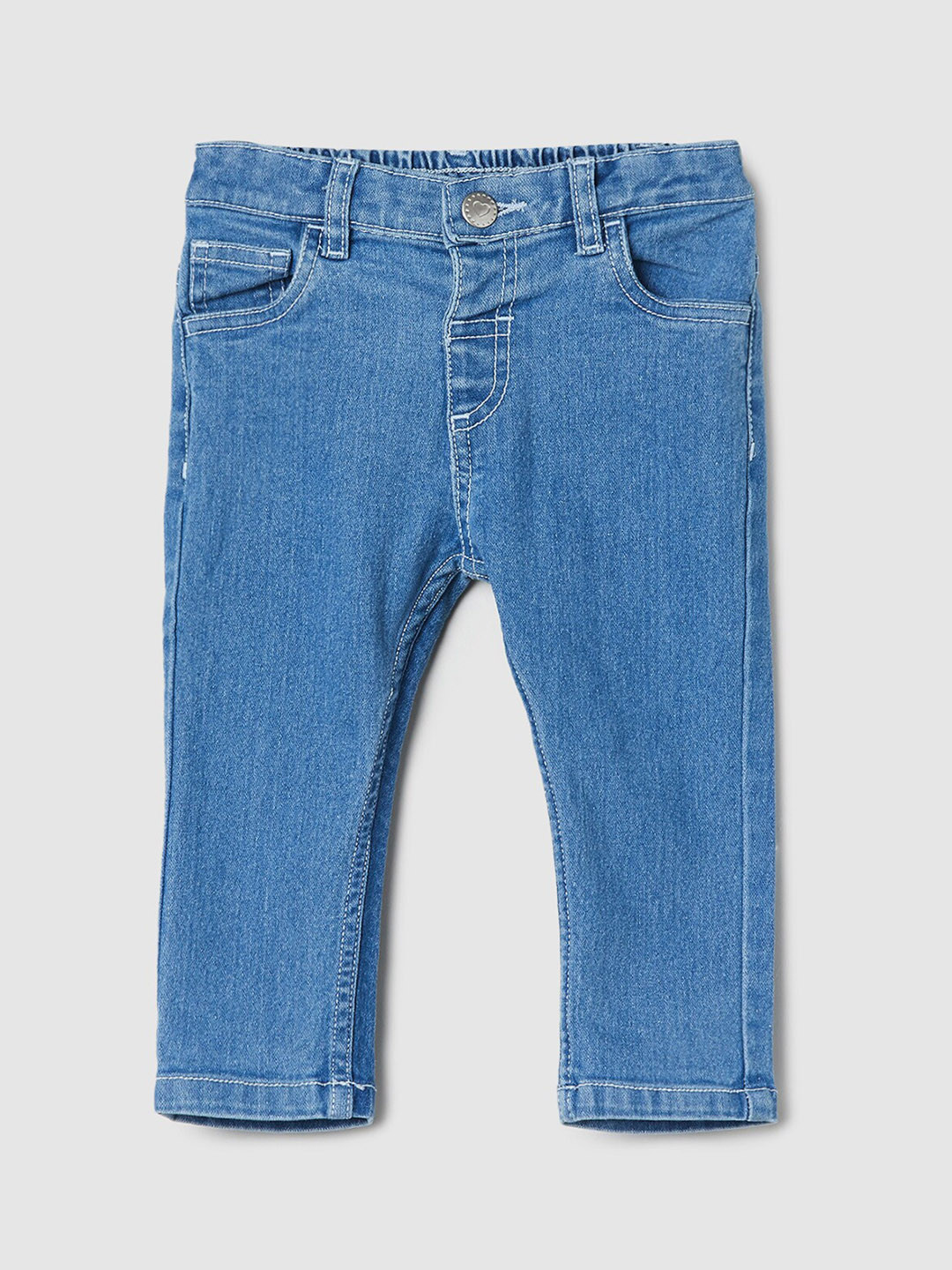 

max Girls Clean Look Mid-Rise Stretchable Jeans, Blue