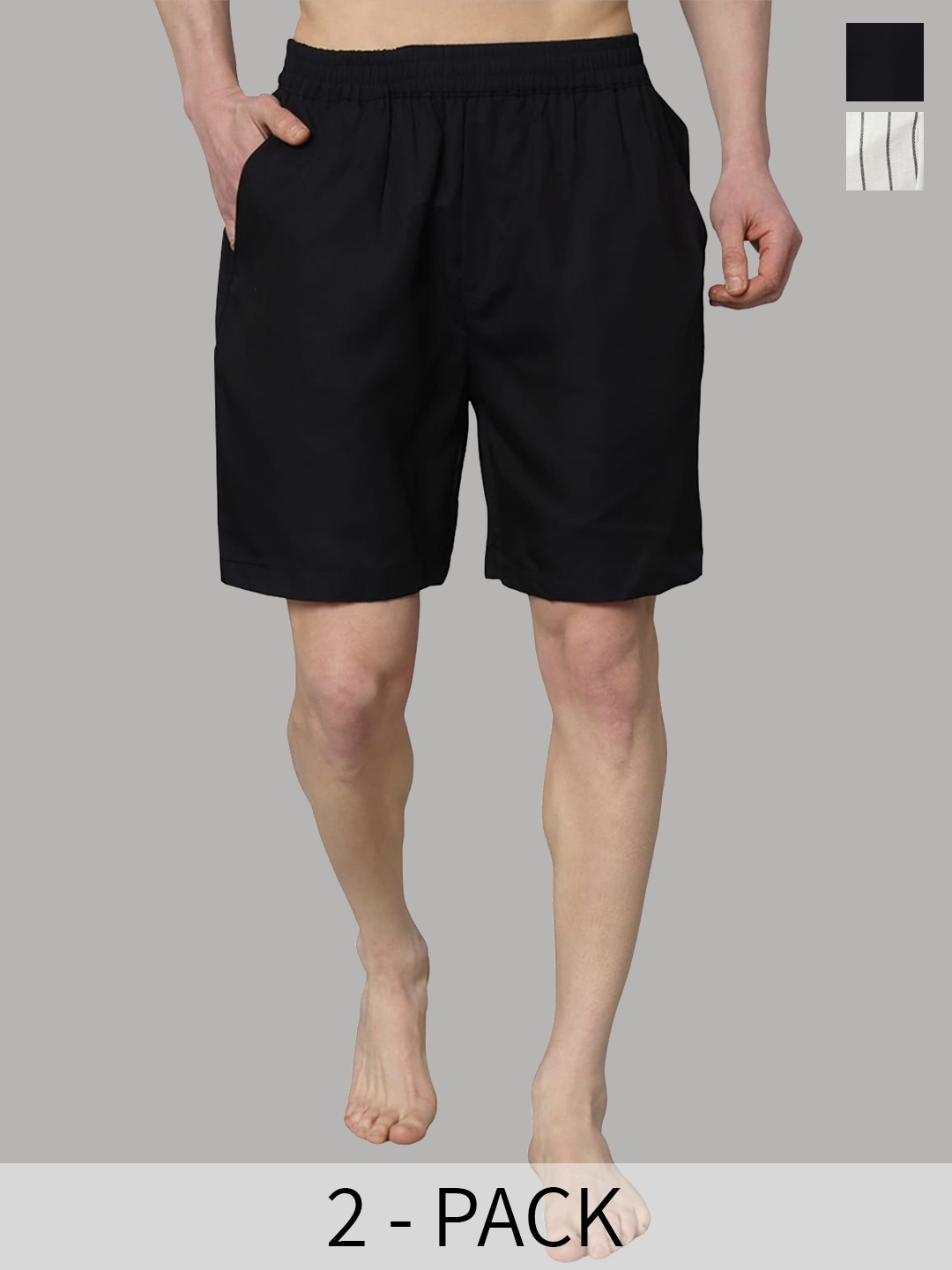 

OWO THE LABEL Pack Of 2 Pure Cotton Breathable Boxers OTLMB02_10-S, White