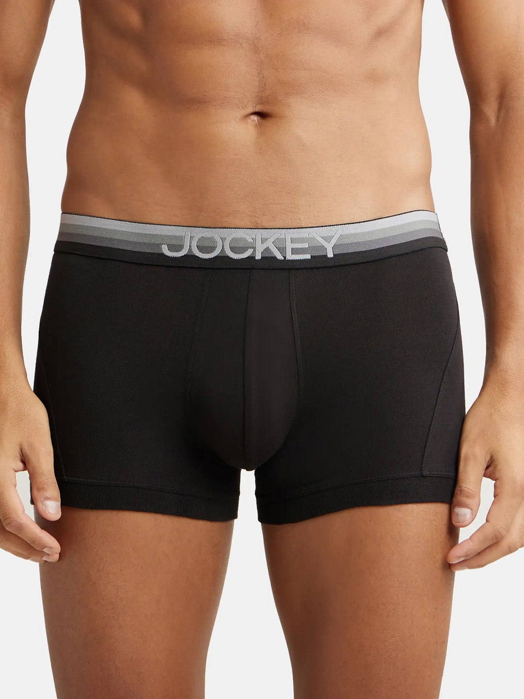 

Jockey Super Combed Cotton Stretch Solid Trunk with Ultrasoft Waistband-US20, Black