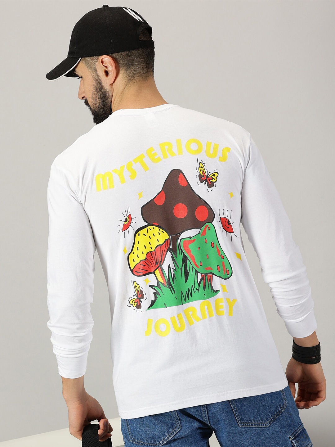 

GESPO Graphic Printed Pure Cotton T-shirt, White