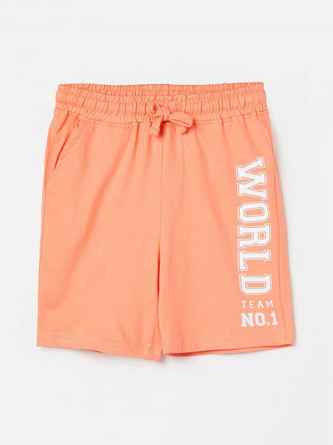 

Fame Forever by Lifestyle Boys Typography Printed Pure Cotton Shorts, Coral