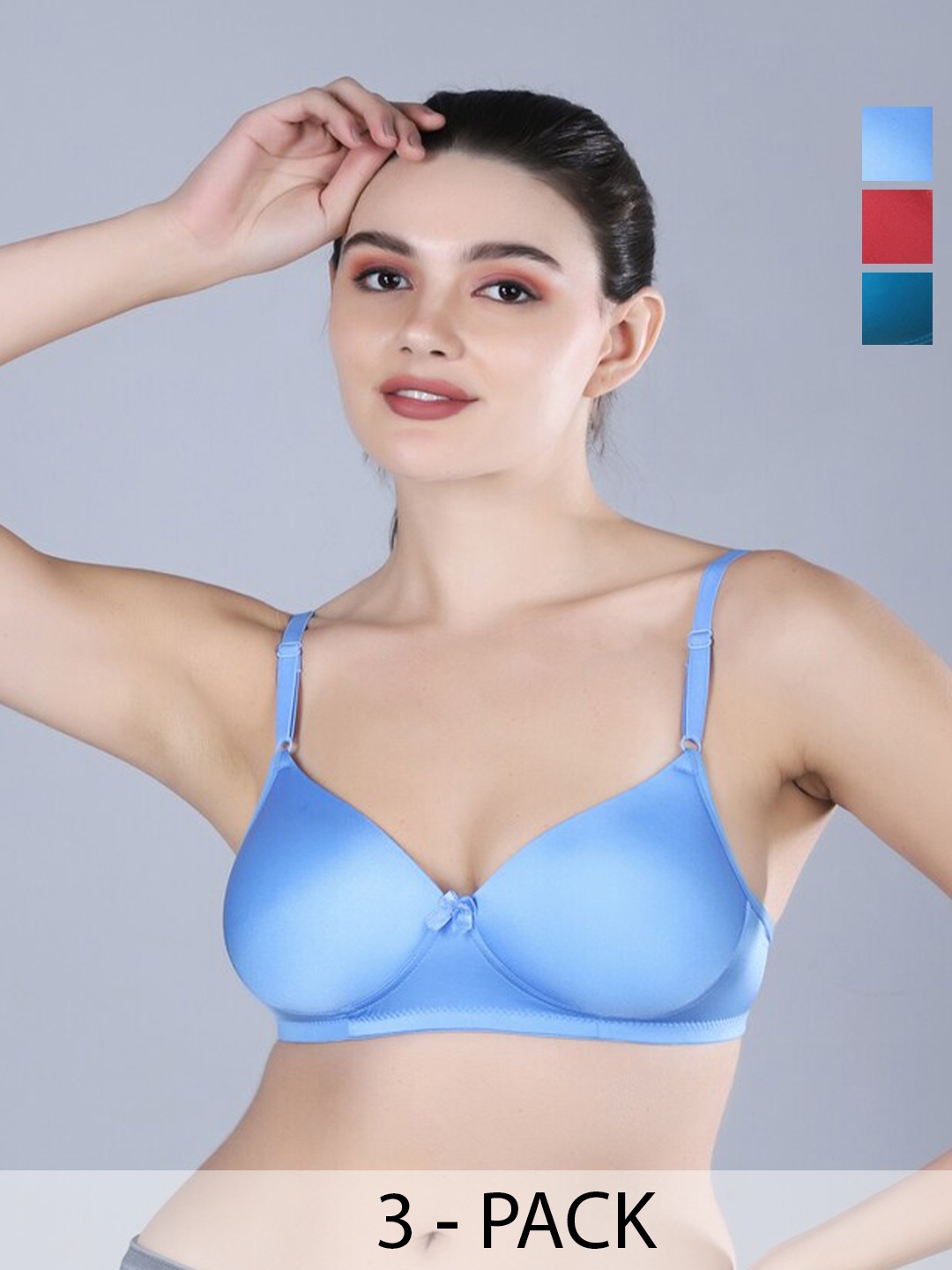 

Sonalvu Full Coverage Lightly Padded T-shirt Bra With All Day Comfort, Blue