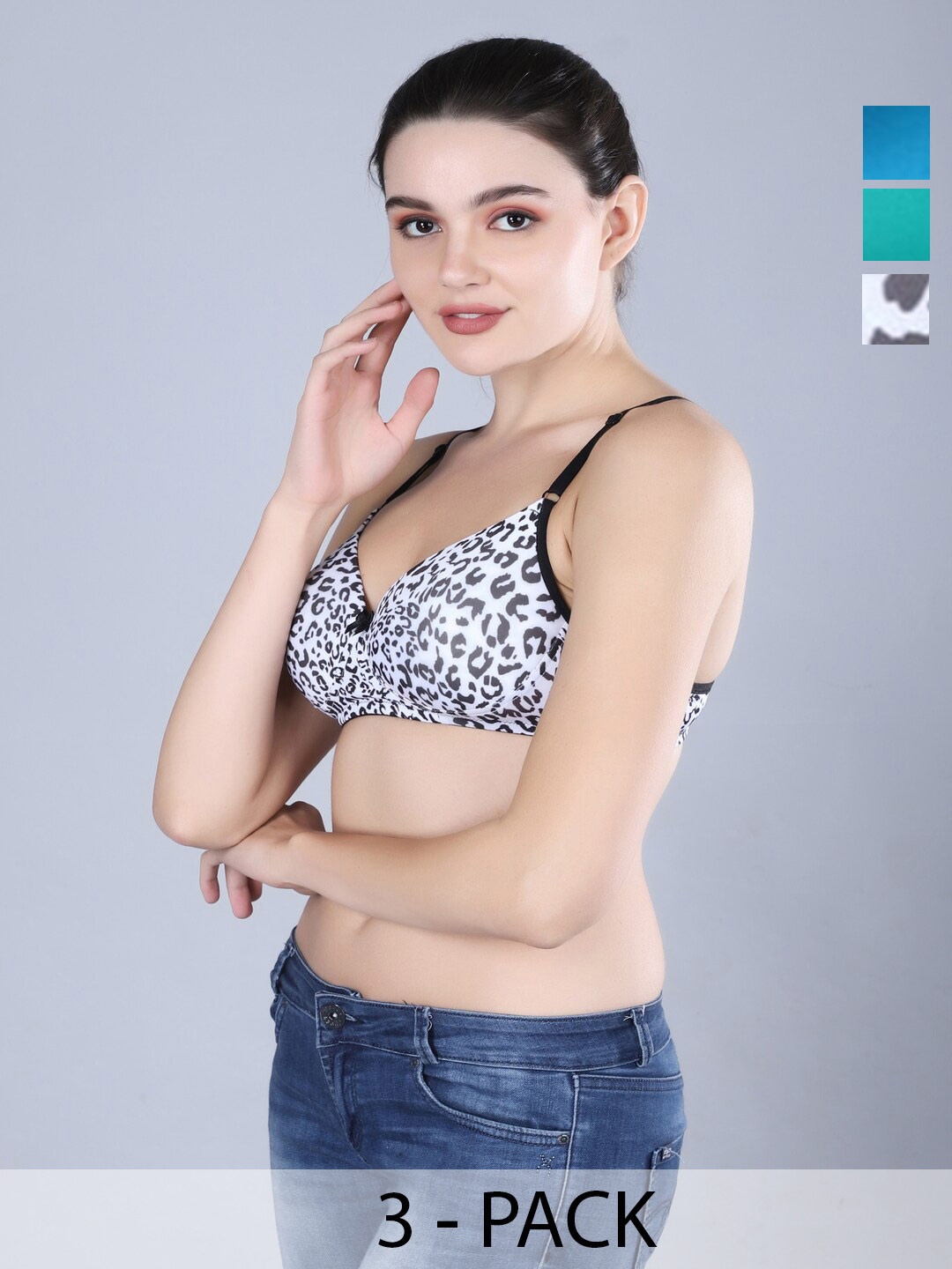 

Sonalvu Pack Of 3 Full Coverage Lightly Padded T-shirt Bra With All Day Comfort, White
