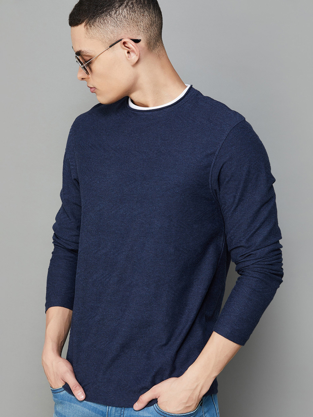 

Fame Forever by Lifestyle Round Neck Slim Fit T-shirt, Blue