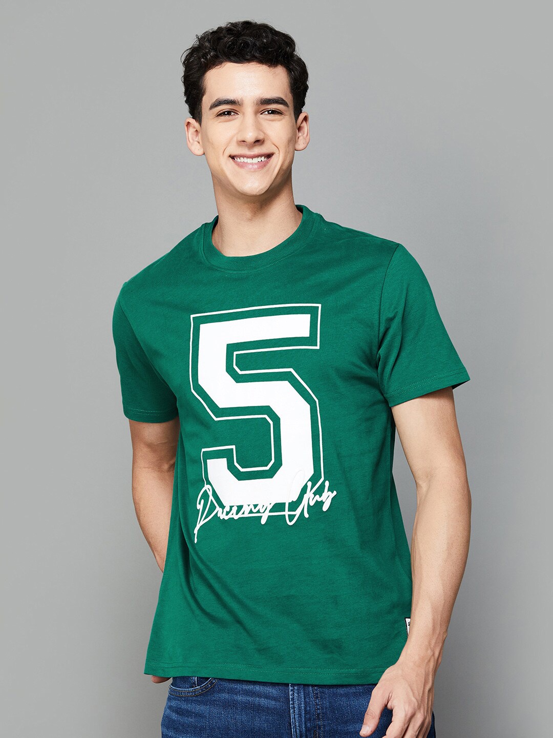 Fame Forever by Lifestyle Typography Printed T-shirt, Green