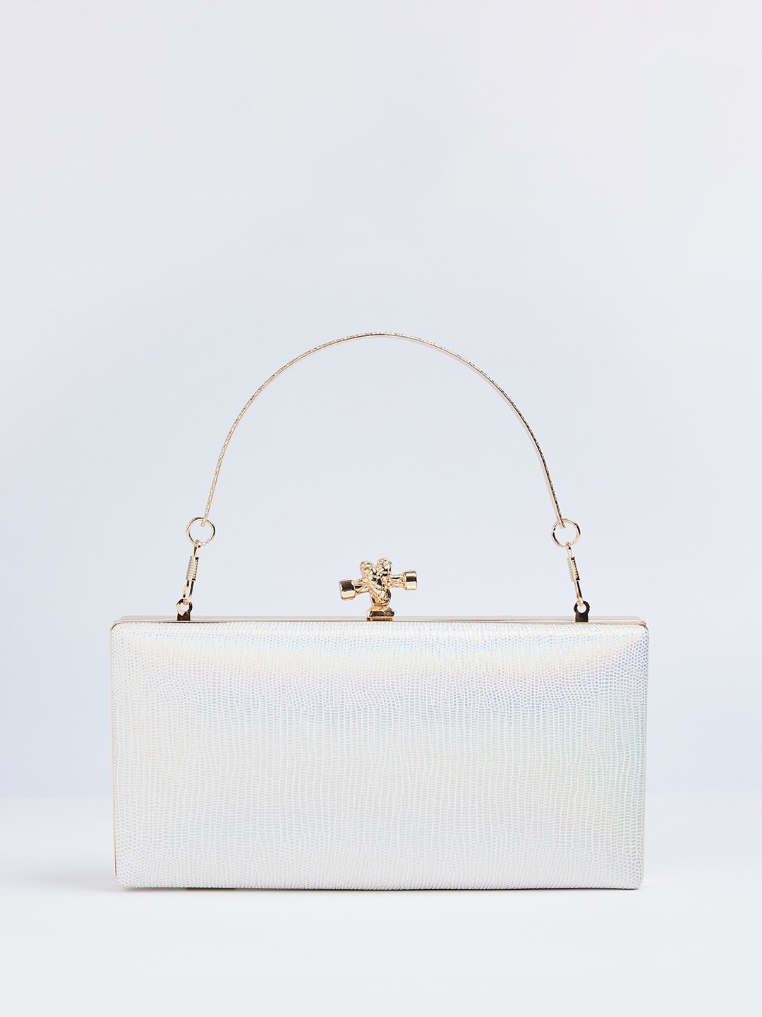 

CODE by Lifestyle Textured Box Clutches, White
