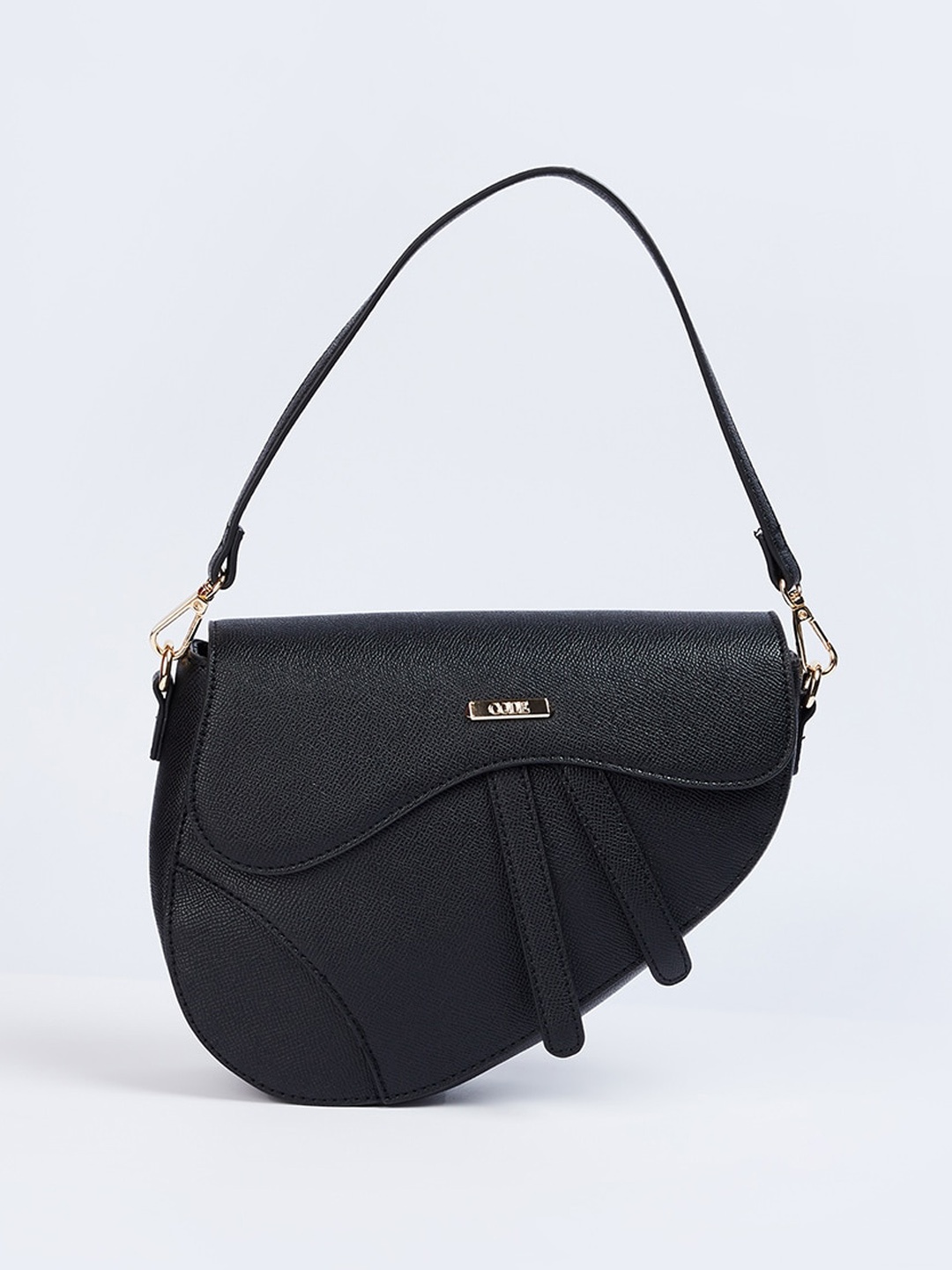 

CODE by Lifestyle Textured Structured Handheld Bag, Black
