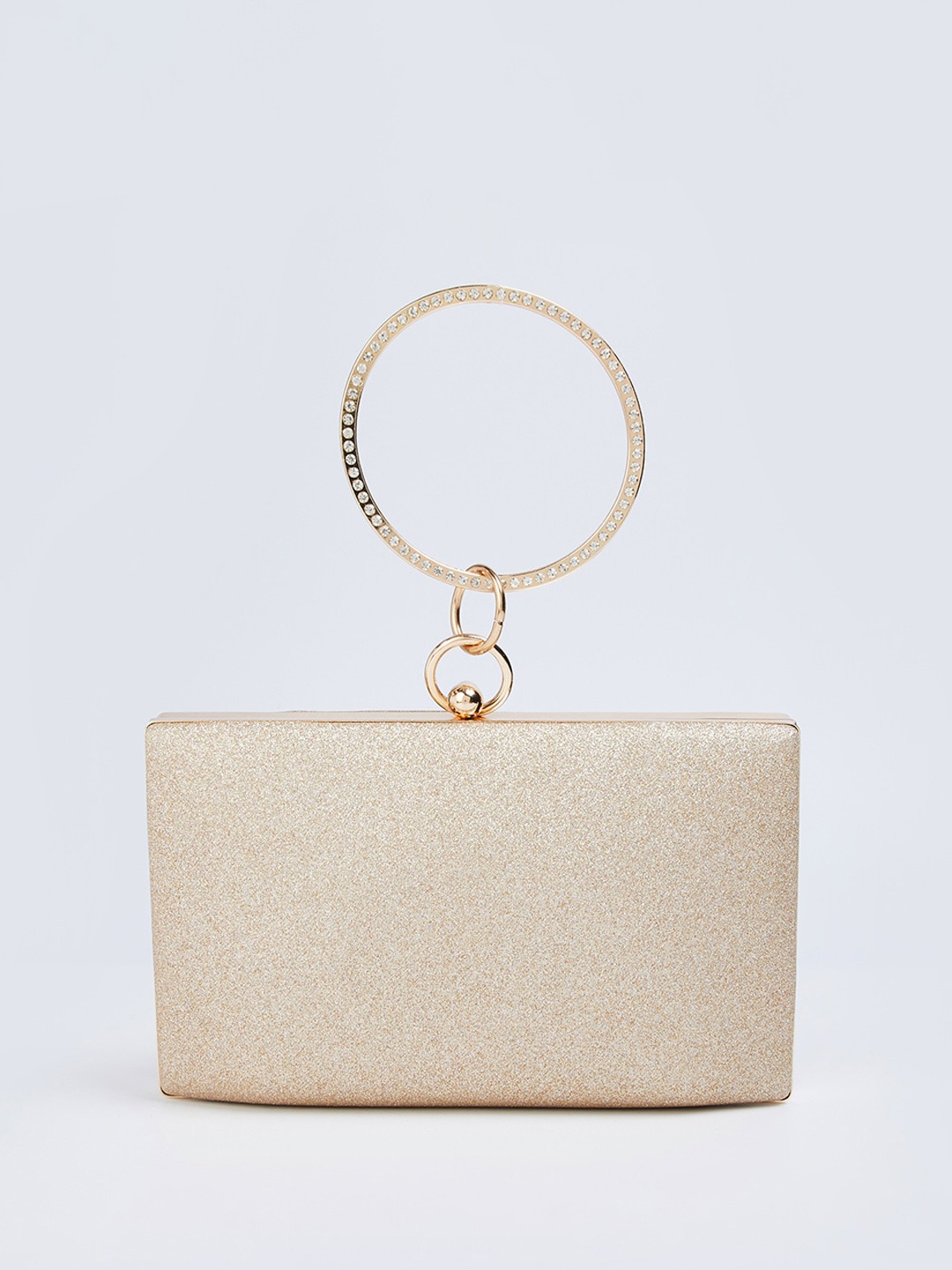 

CODE by Lifestyle Embellished Structured Clutches, Cream