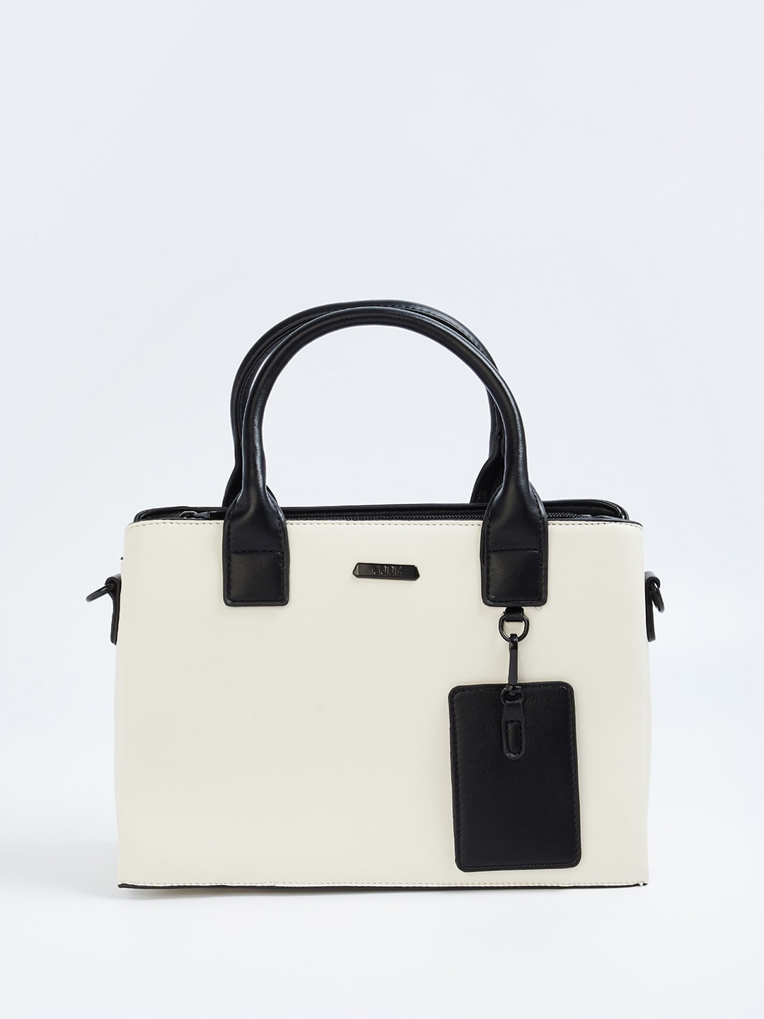 

CODE by Lifestyle Textured Structured Handheld Bag, White
