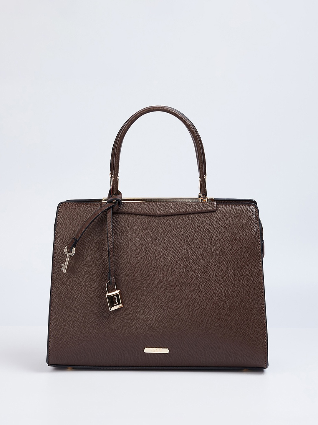 

CODE by Lifestyle Textured Structured Handheld Bag, Coffee brown