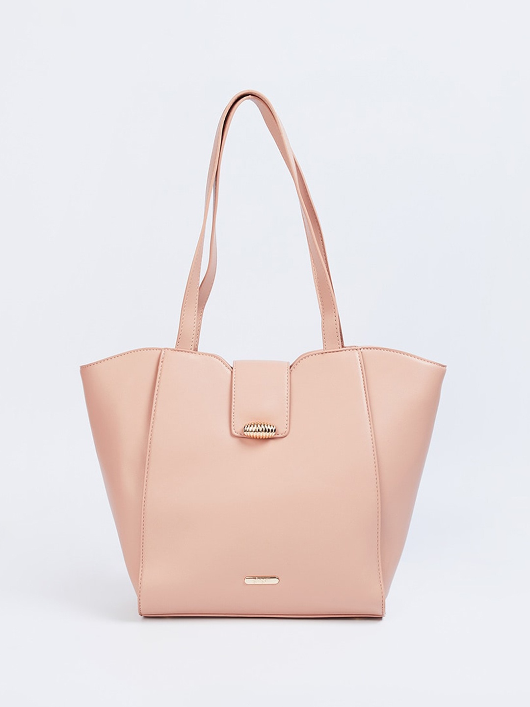 

Ginger by Lifestyle Oversized Structured Shoulder Bag, Nude