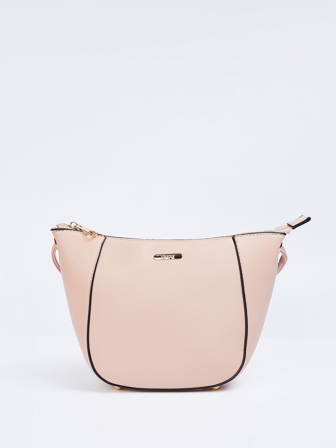 Ginger by Lifestyle PU Oversized Swagger Shoulder Bag, Pink