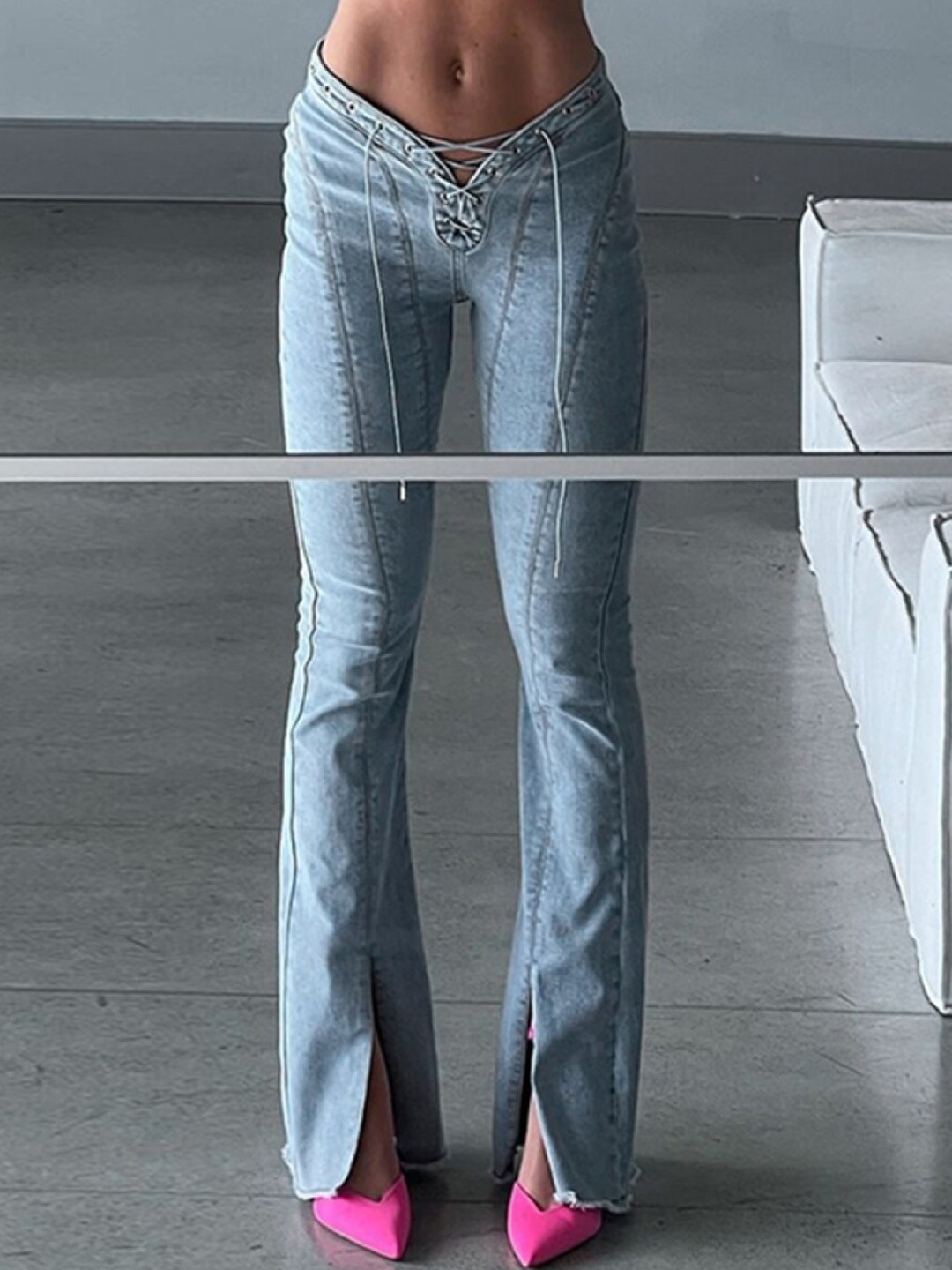 

Stylecast X KPOP Women Tailored Slim Fit Trouser, Blue