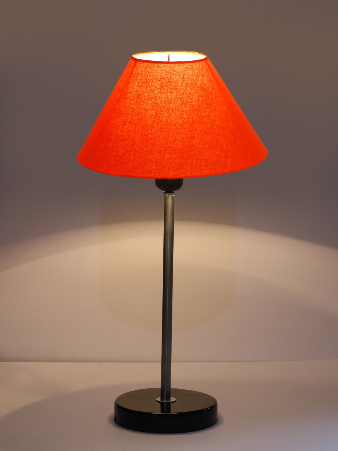 

Devansh Orange & Black Frustum Wooden Table Lamps