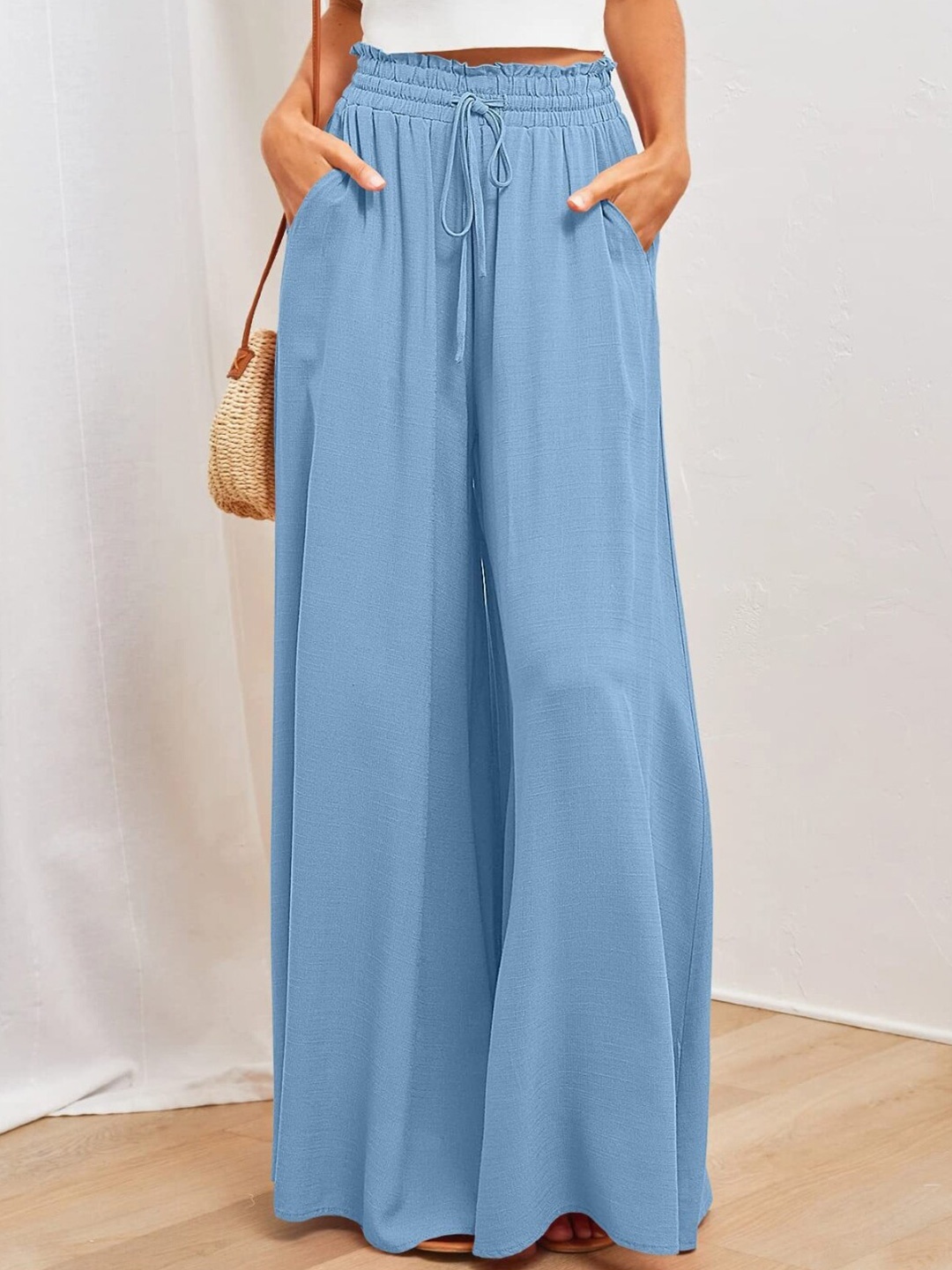 

Stylecast X KPOP Women Wide Leg Palazzo, Blue