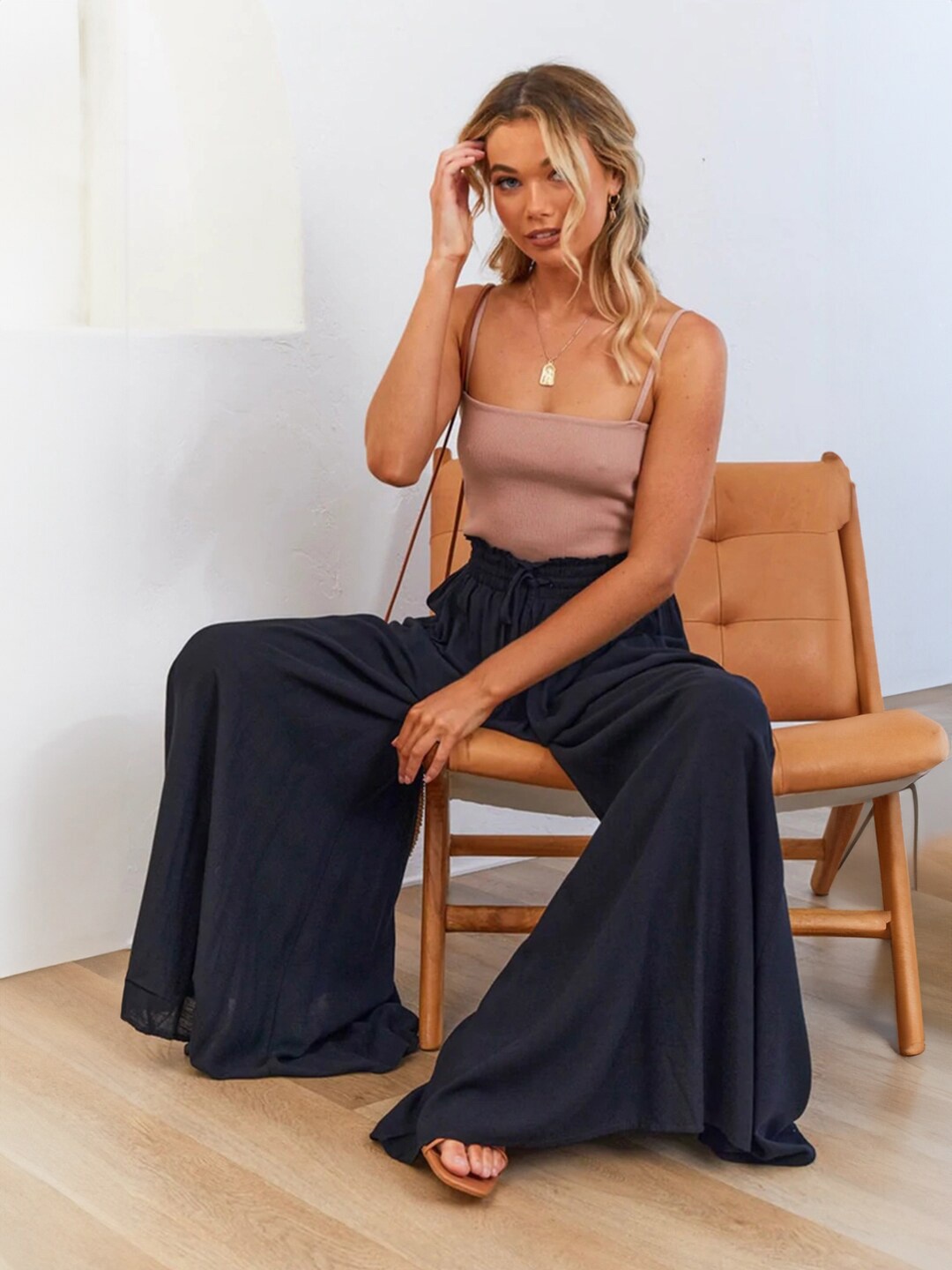 

Stylecast X KPOP Women Wide Leg Palazzo, Black
