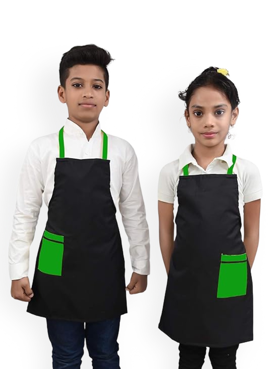

SWITCHON Black & Green 2 Pieces Waterproof Kitchen Aprons