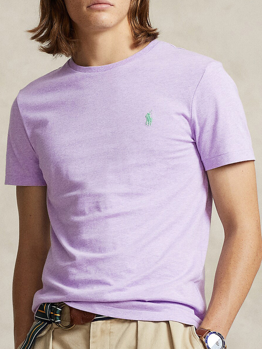 

Polo Ralph Lauren Round Neck Cotton T-Shirt, Purple