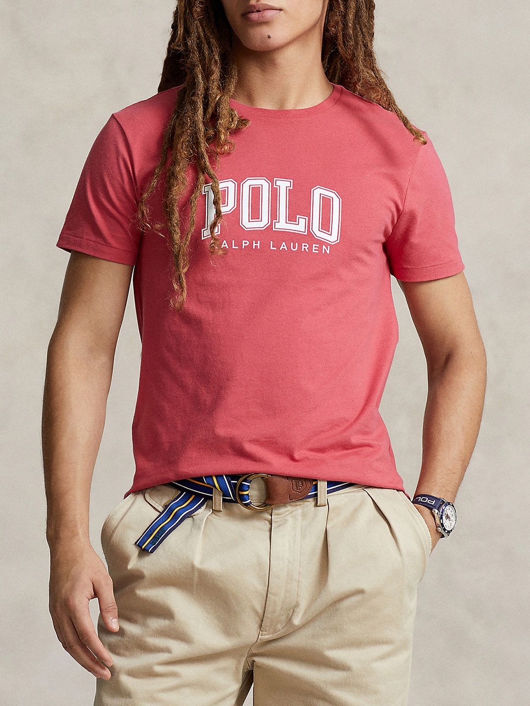 

Polo Ralph Lauren Printed Cotton Jersey T-Shirt, Red