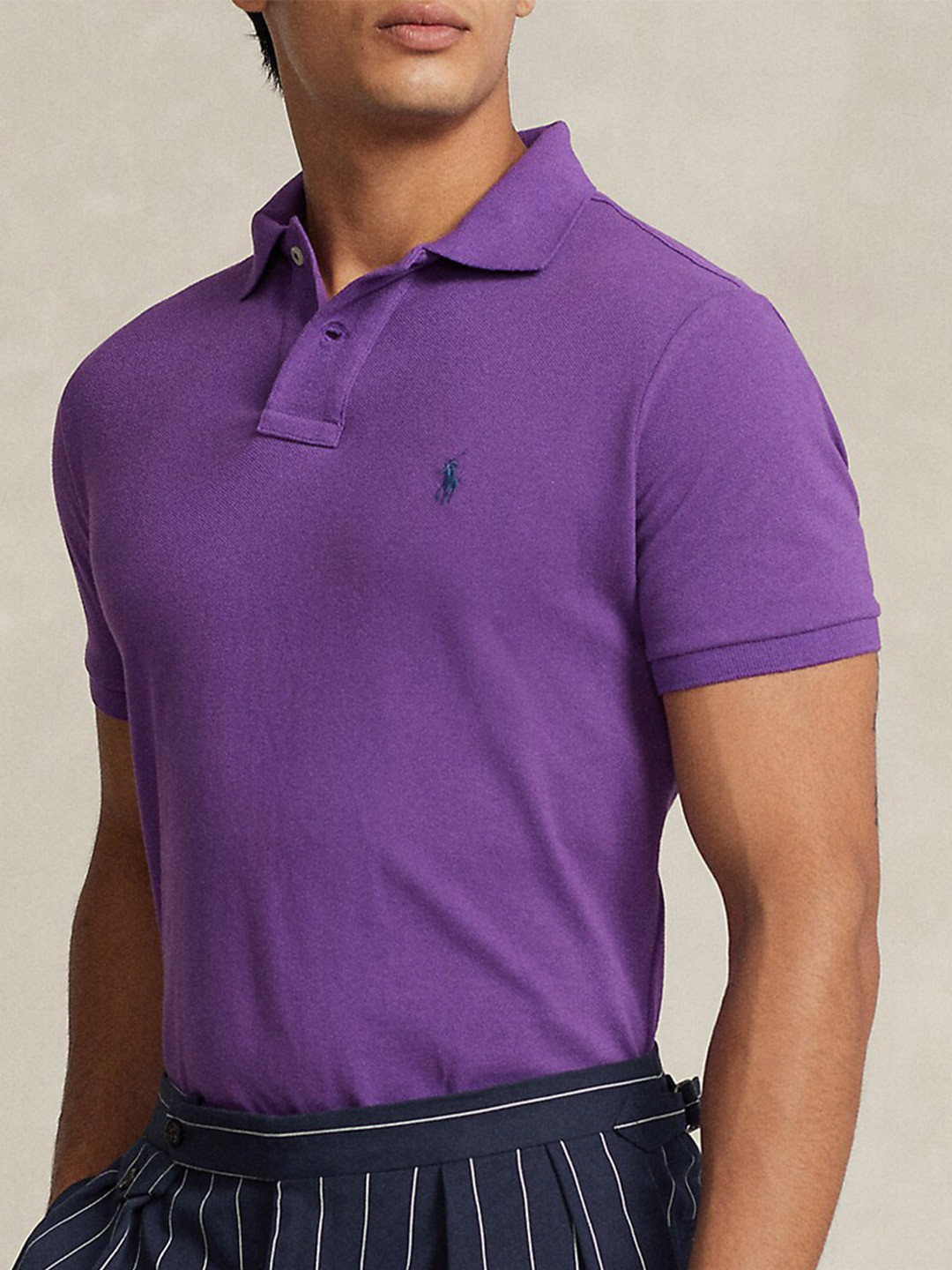 

Polo Ralph Lauren Polo Collar Short Sleeves Cotton Tshirts, Purple