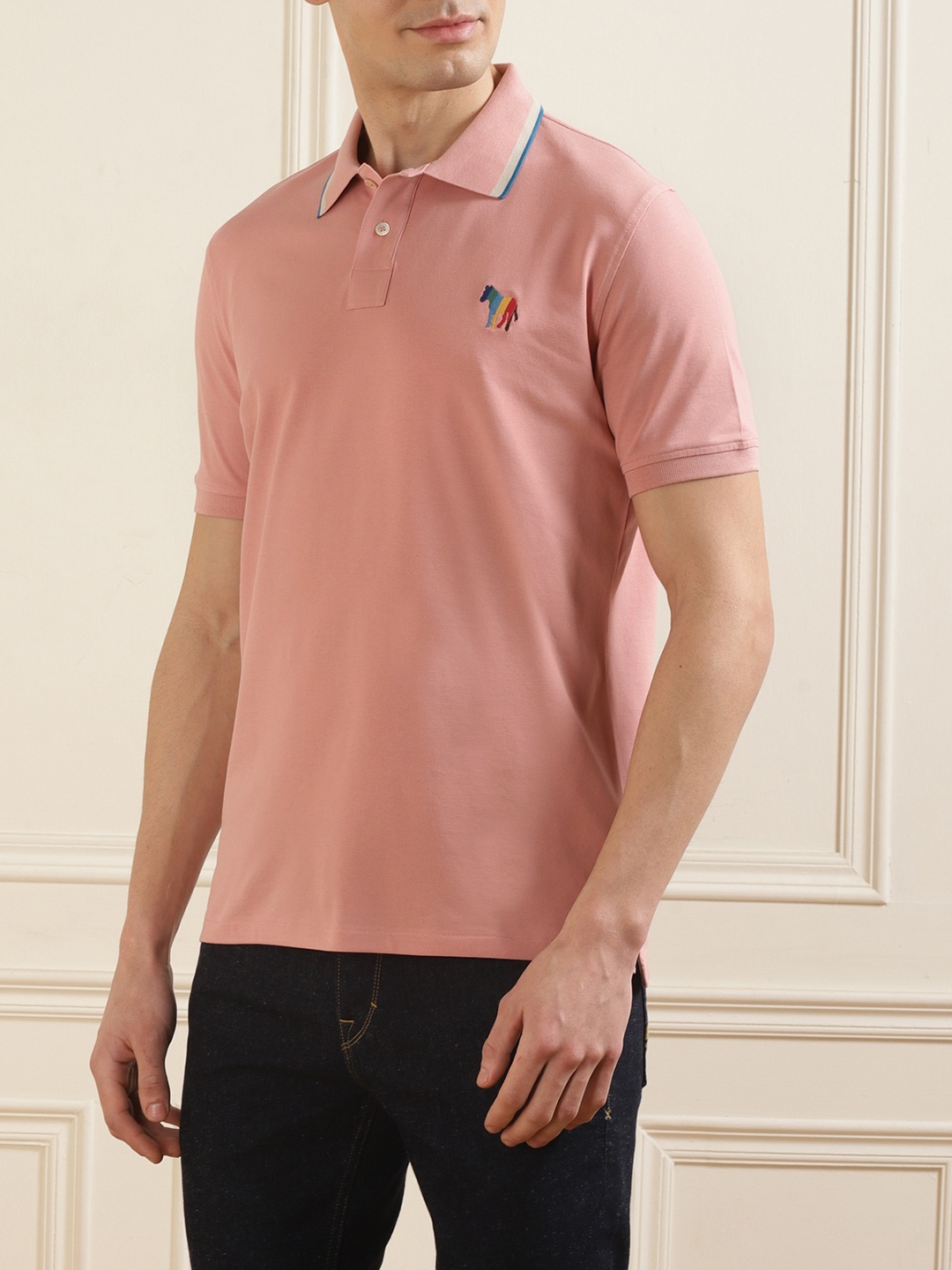 

PS By Paul Smith Men Polo Collar Applique T-shirt, Na