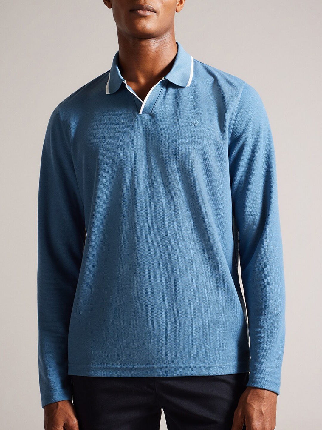 

Ted Baker Polo Collar Long Sleeves T-shirt, Blue