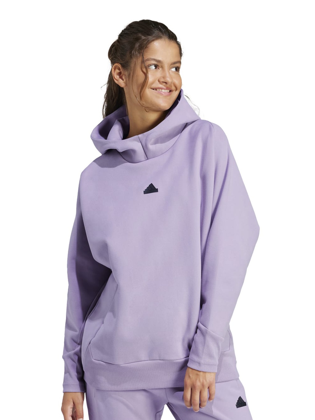 

ADIDAS W Z.N.E. SDE OH Hooded Sweatshirt, Purple