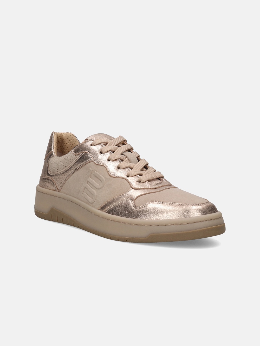 

BAGATT Sting Women Mid Top Leather Sneakers, Gold