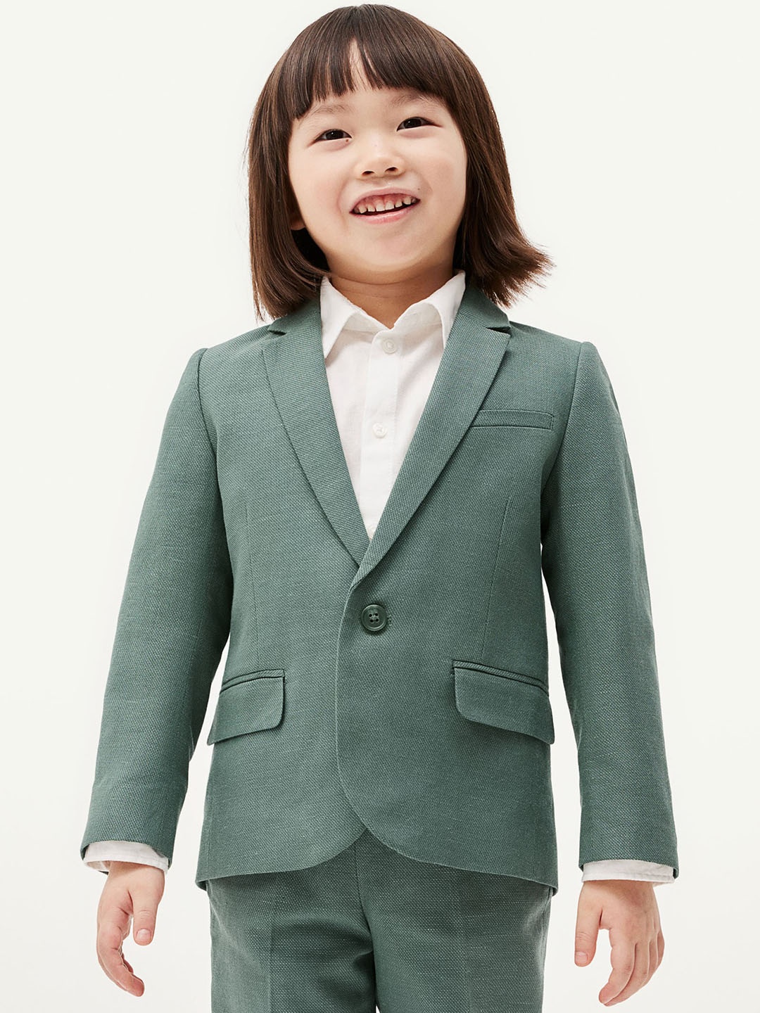 

H&M Boys Single breasted Jacket, Green