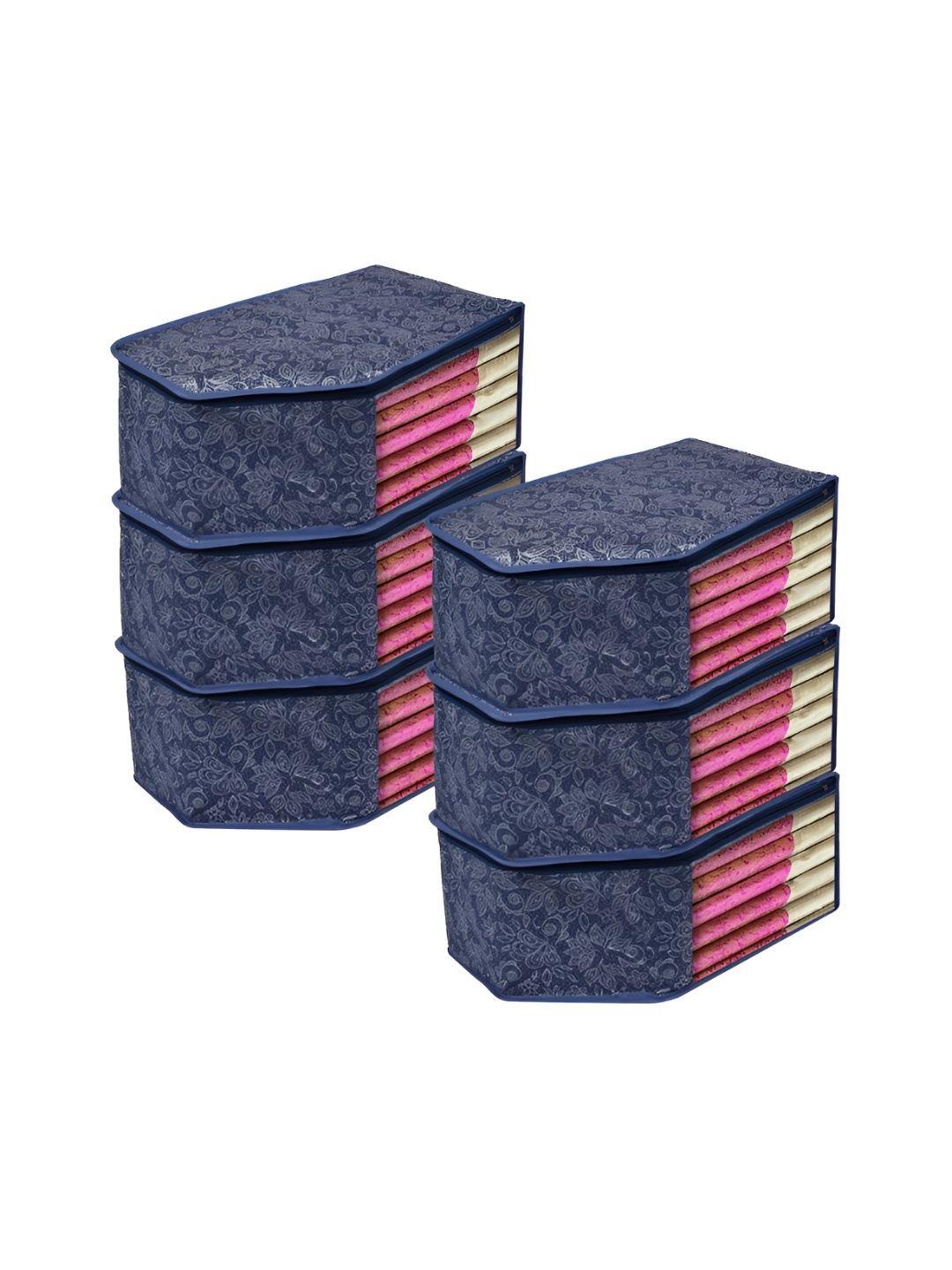 

Kuber Industries Navy Blue 6 Pieces Regular Multi-Utility Organisers