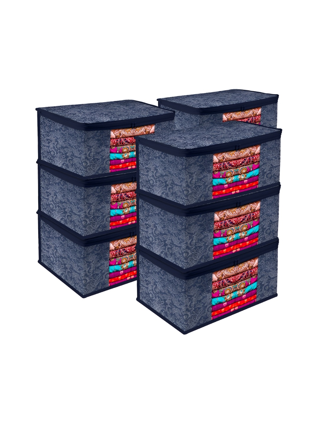 

Kuber Industries Navy Blue 9 Pieces Regular Multi-Utility Organisers