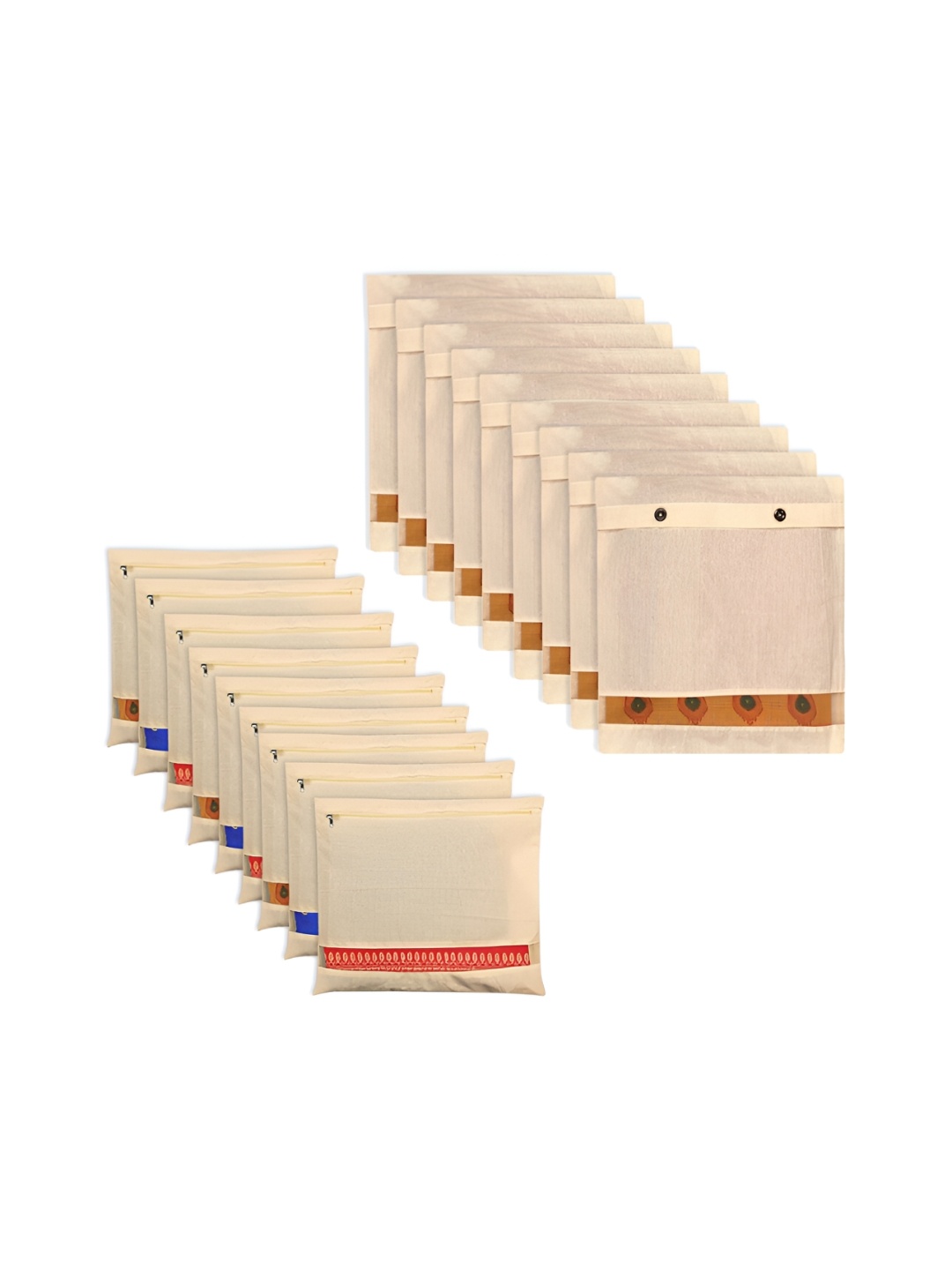

Kuber Industries Cream 18 Pieces Regular Multi-Utility Organisers