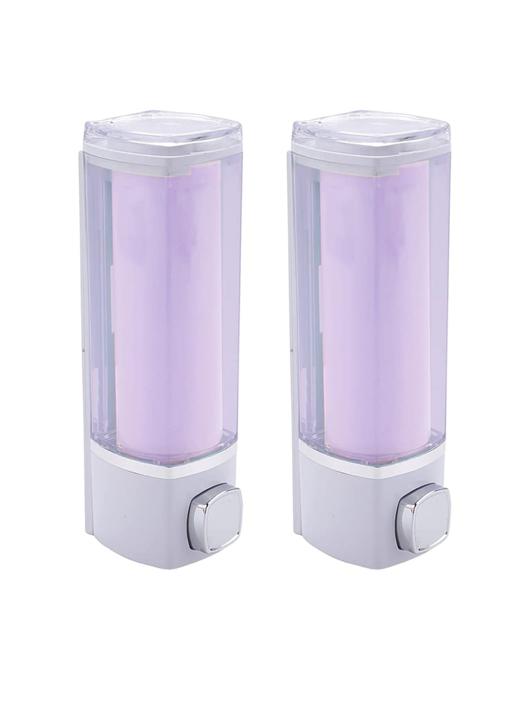 

Kuber Industries Purple 2 Pcs Manual Shampoo & Soap Dispenser Bathroom Accessories 250ml