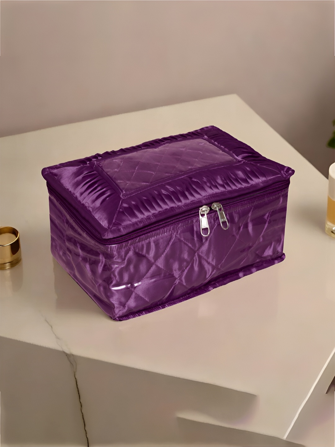 

Kuber Industries Purple Different Pouch Locker Frill Jewellery Kit Organiser