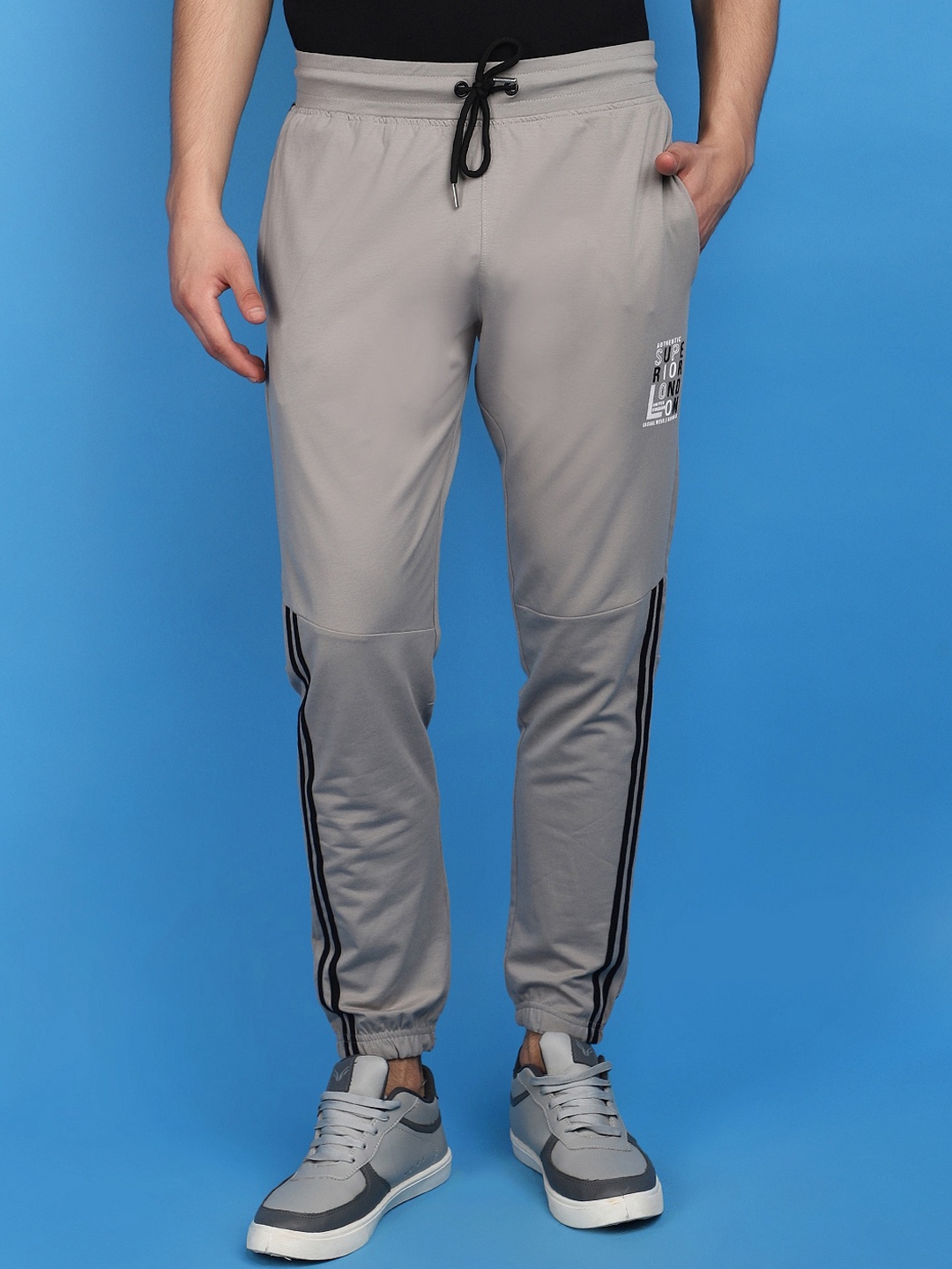 

V-Mart Men Mid Rise Joggers, Grey