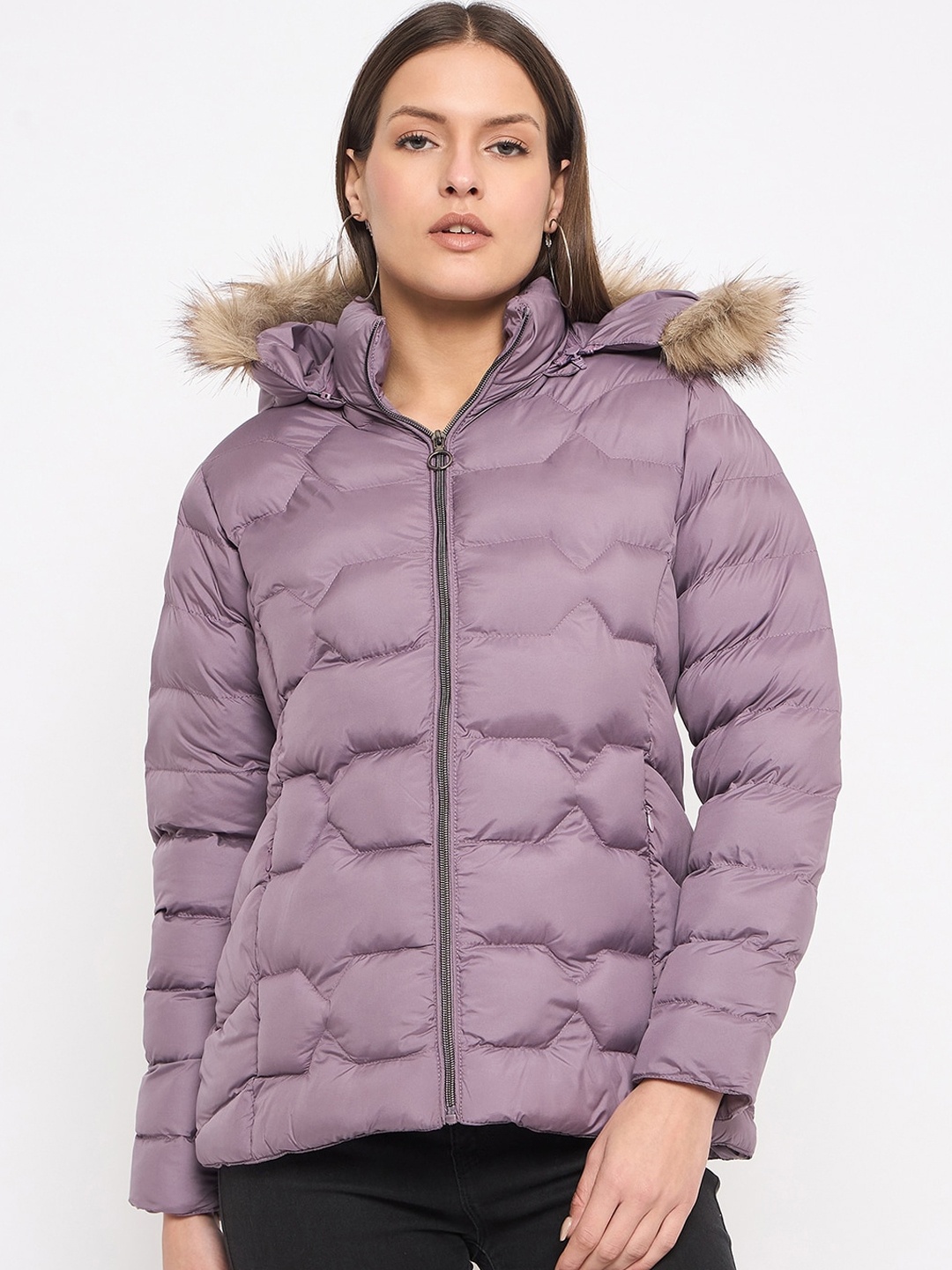 

Duke Hooded Parka Jacket, Purple