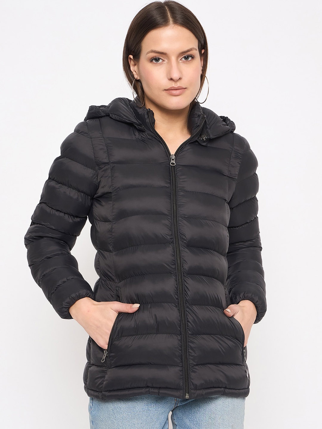 

Duke Hooded Puffer Jacket, Black