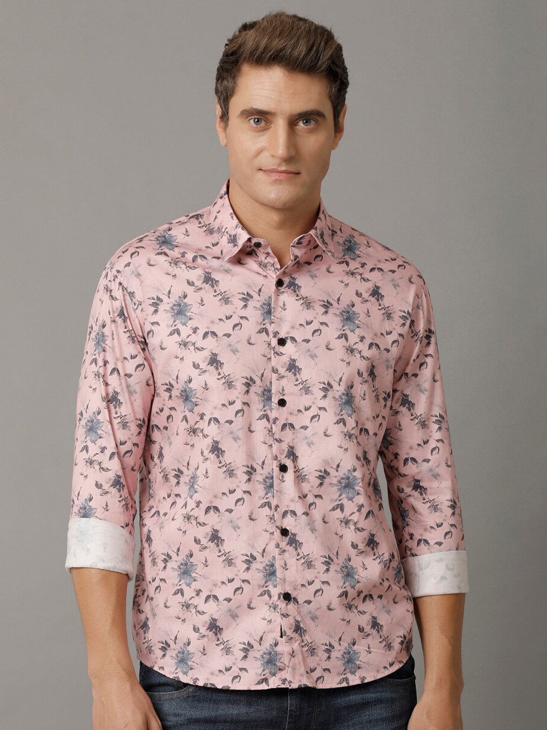 

Voi Jeans Comfort Floral Opaque Printed Casual Shirt, Rose
