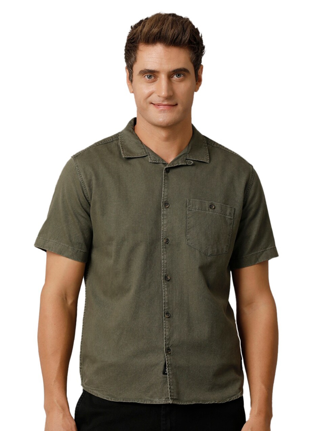 

Voi Jeans Comfort Opaque Casual Shirt, Olive