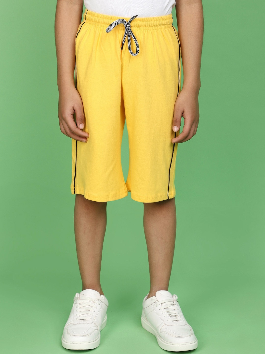 

V-Mart Boys Mid-Rise Cotton Shorts, Yellow