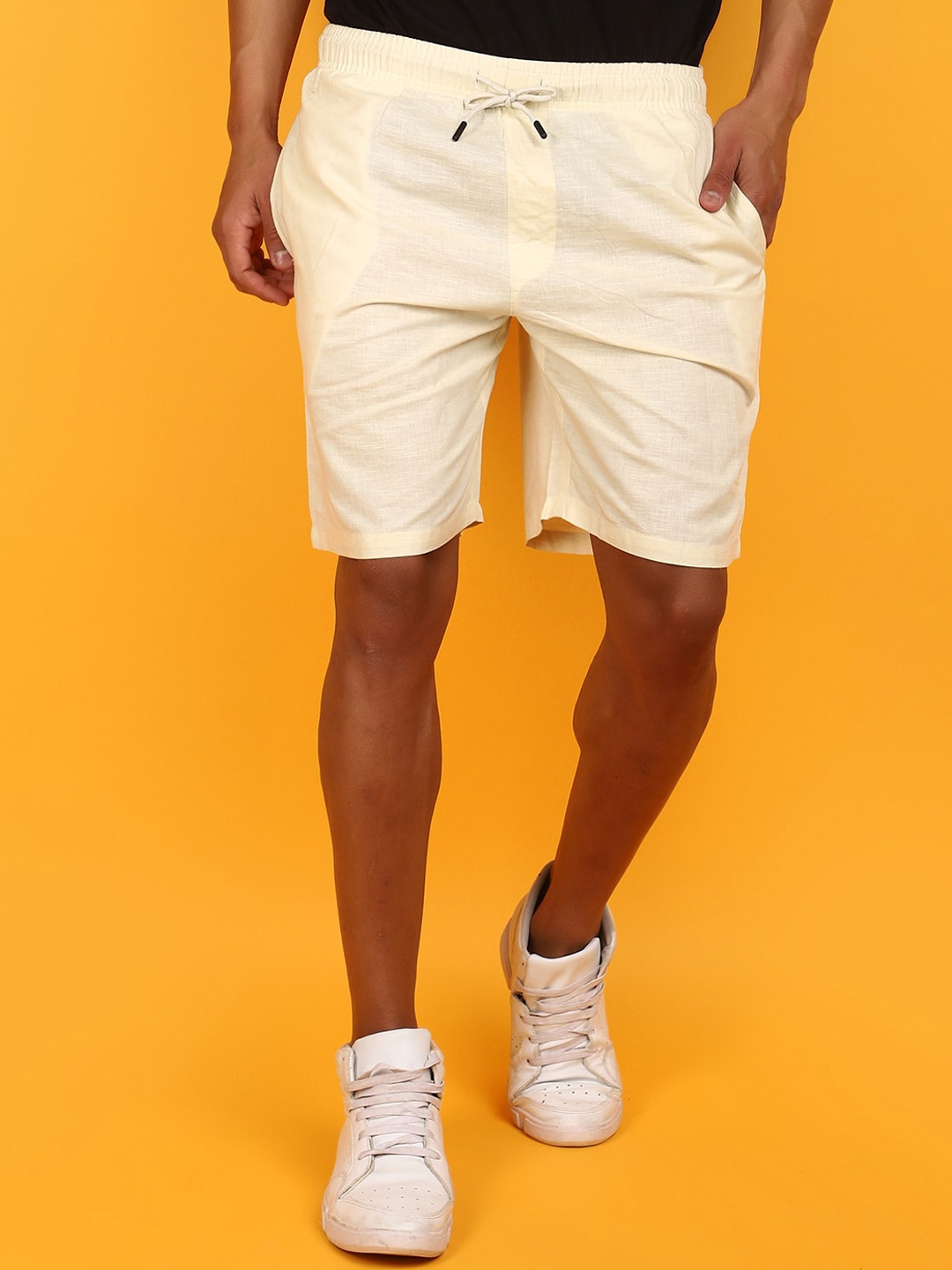 

V-Mart Men Cotton Regular Shorts, Brown