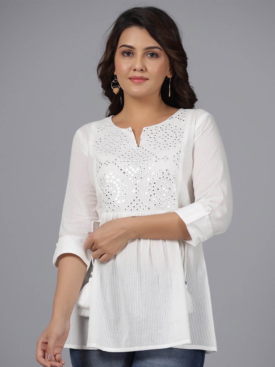 

Juniper Embroidered Tunic, White